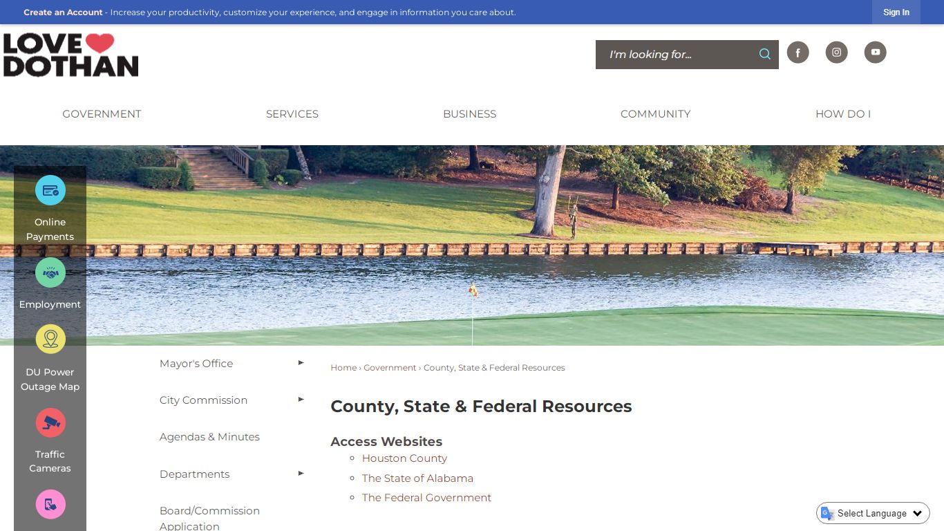 County, State & Federal Resources | Dothan, AL - Official Website